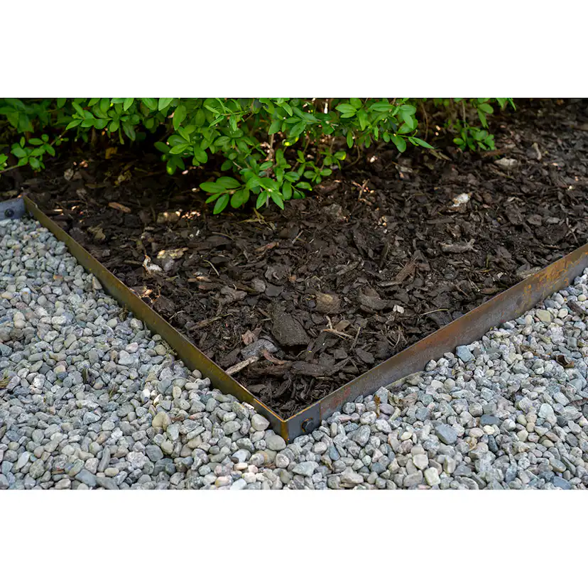 Rabattkant Skotte Garden Corten Odlingskant 4-pack, Rostfärg, 18x100 cm