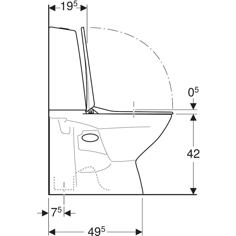 Toalettstol Ifö Vinta Rimfree för Limning