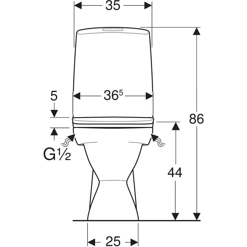 Toalettstol Ifö Vinta Rimfree för Limning