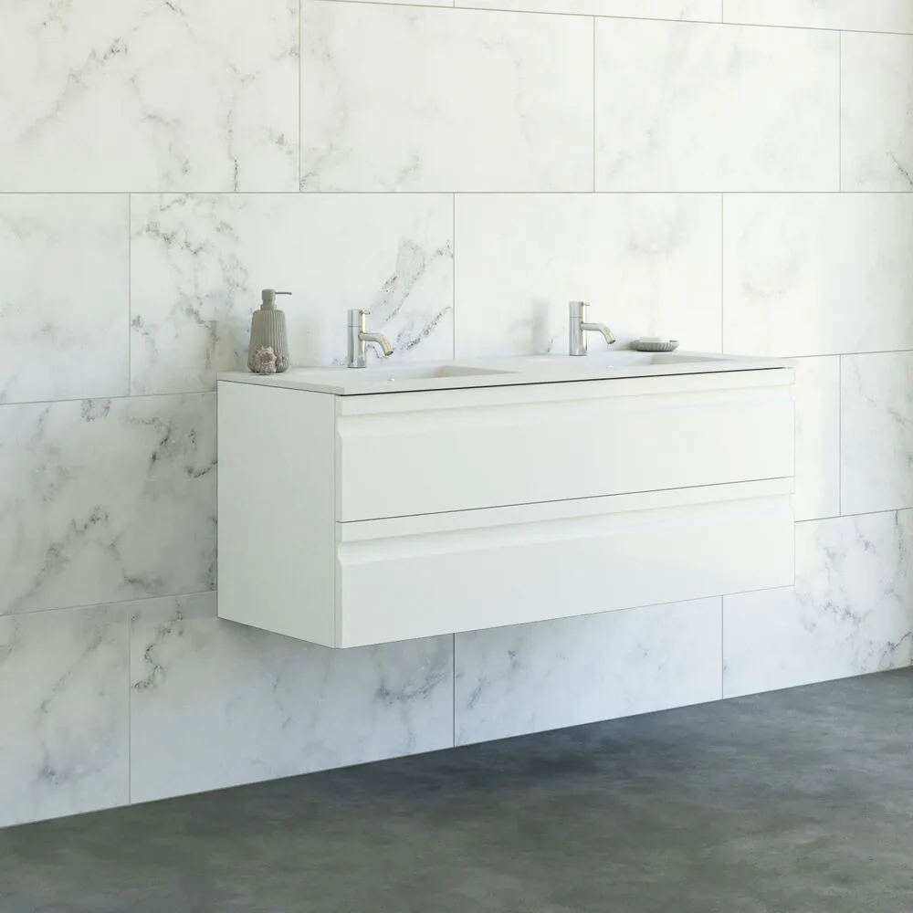 Tvättställsskåp Dansani Luna Minore Dubbel med Integrerat Handtag