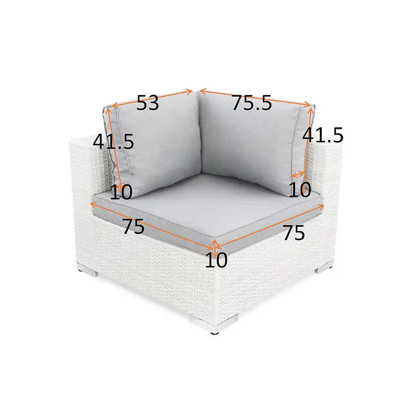 Dynfodral Comfort Garden Bahamas till Hörnmodul Utomhus