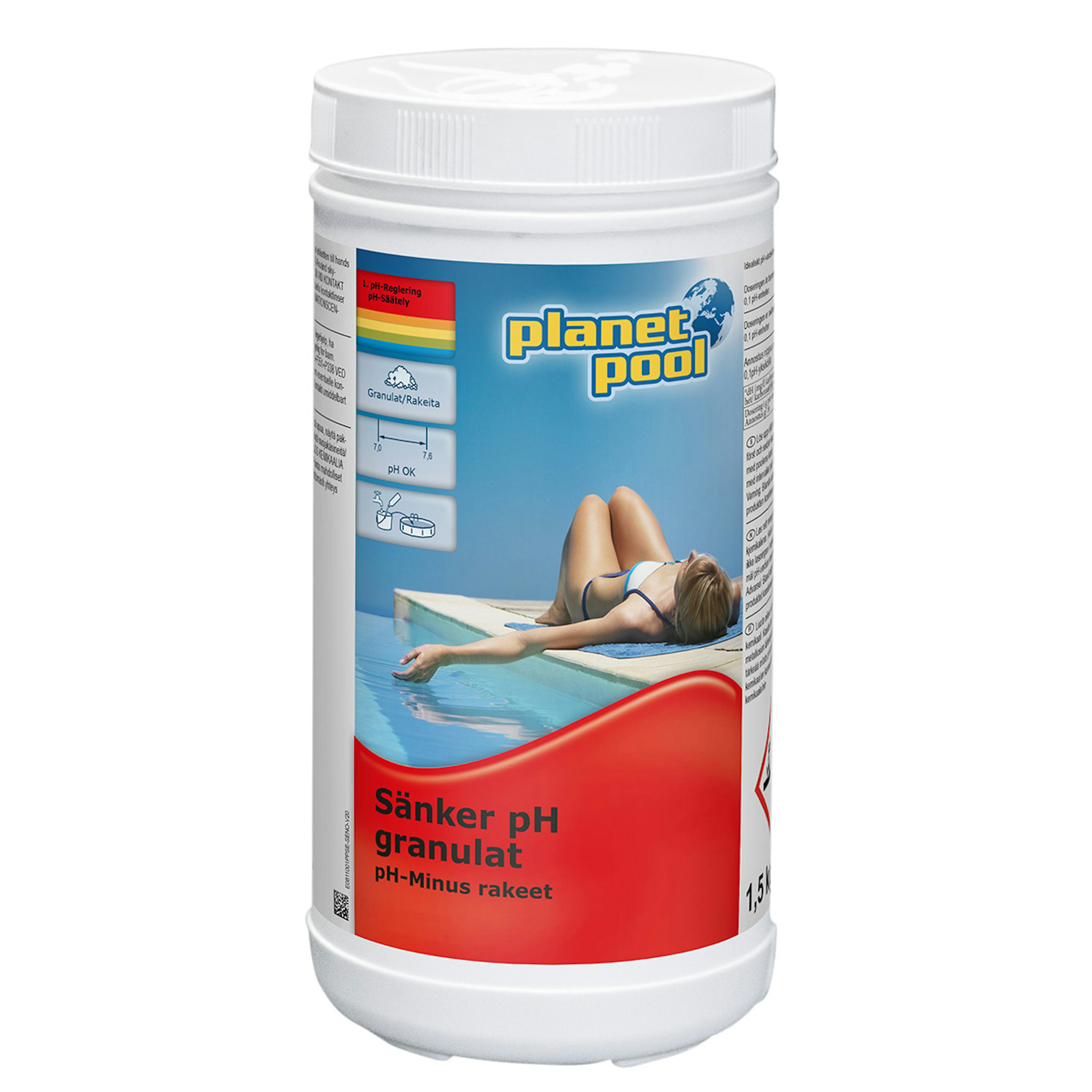 pH-Reglering Planet Pool Poolkemi för Spabad & Pool Granulat 1,5 kg