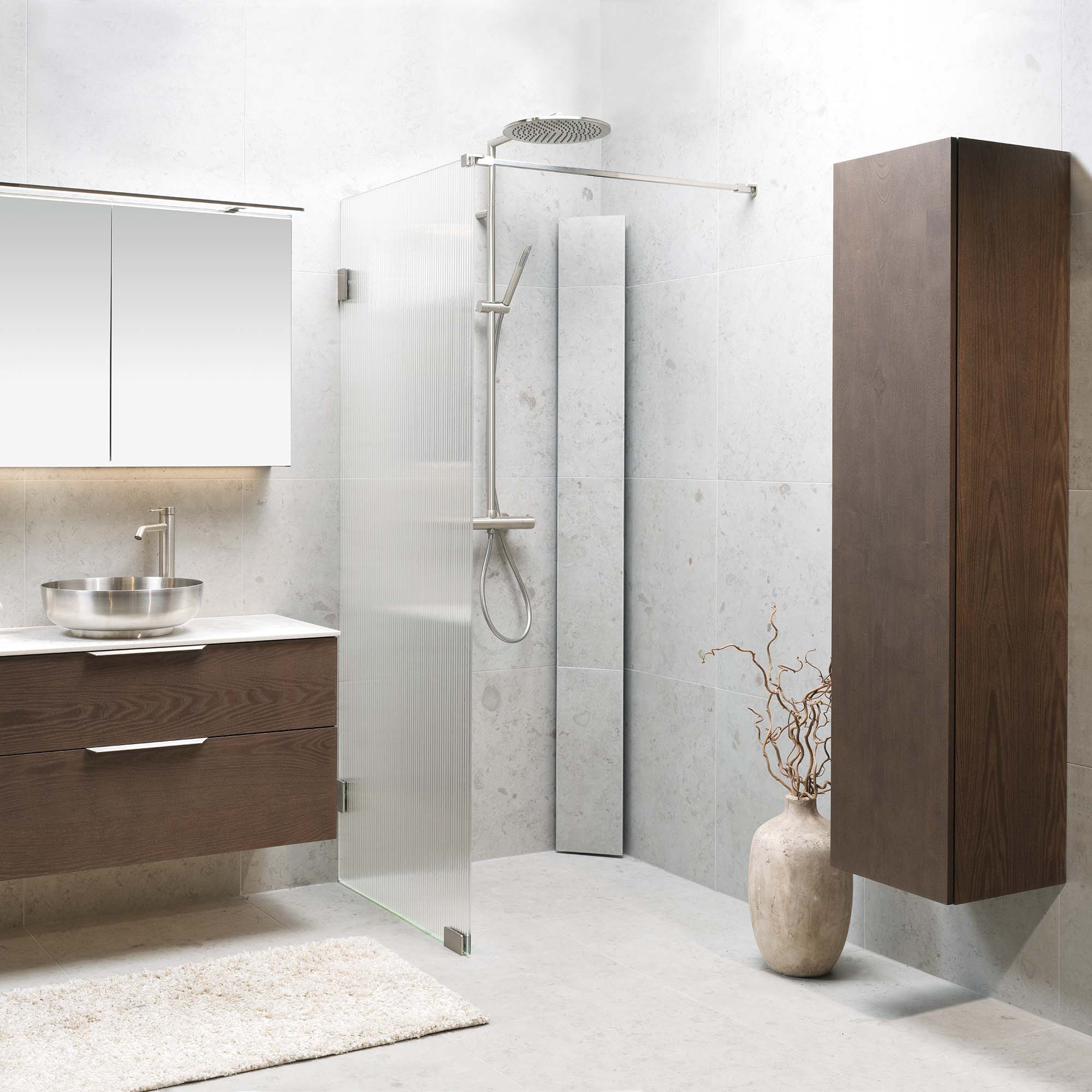 Duschhylla Macro Design Hide för Hörn