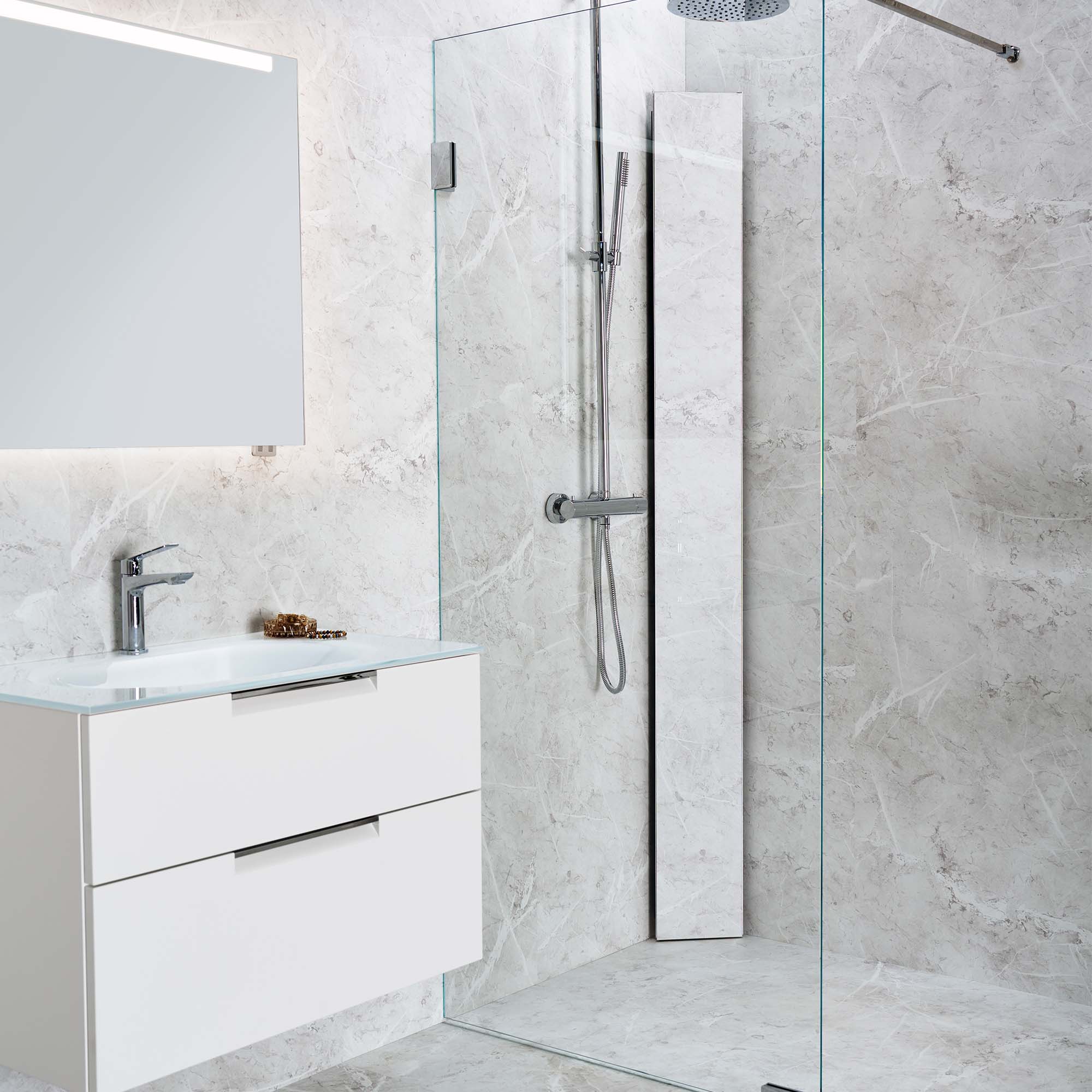 Duschhylla Macro Design Hide för Hörn