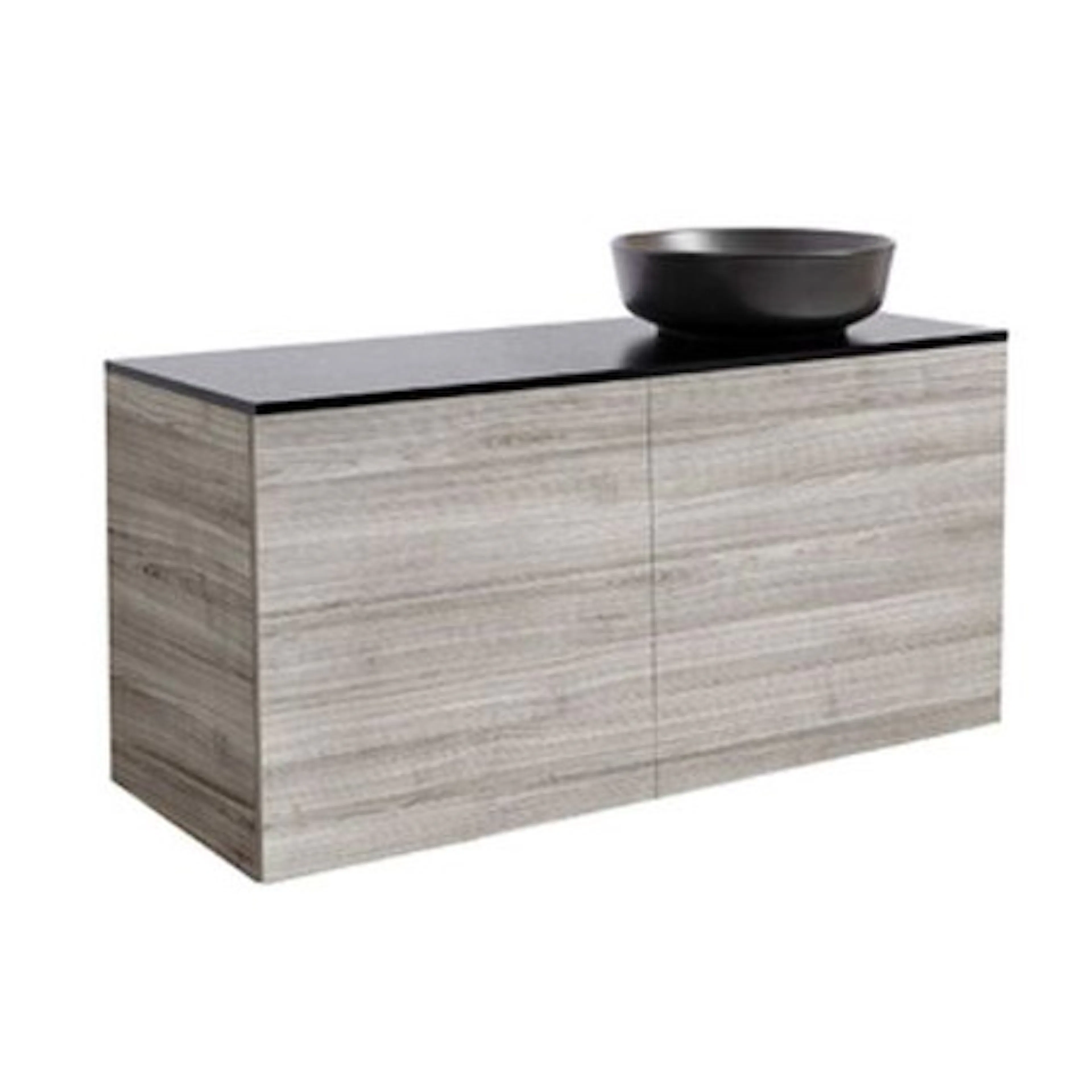 Tvättställsskåp Alterna Isella 120 med Bänkskiva Kvartskomposit och Runt Tvättställ