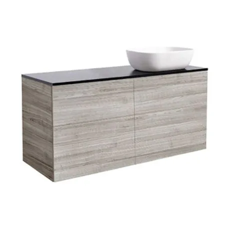 Tvättställsskåp Alterna Isella 120 med Bänkskiva Kvartskomposit och Rektangulärt Tvättställ