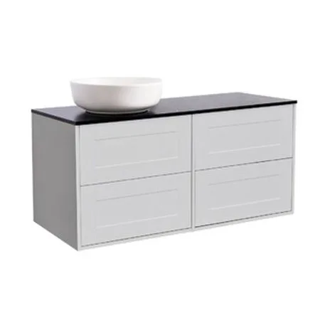 Tvättställsskåp Alterna Gabriella 120 med Bänkskiva Kvartskomposit och Runt Tvättställ