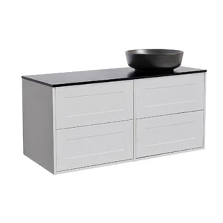 Tvättställsskåp Alterna Gabriella 120 med Bänkskiva Kvartskomposit och Runt Tvättställ