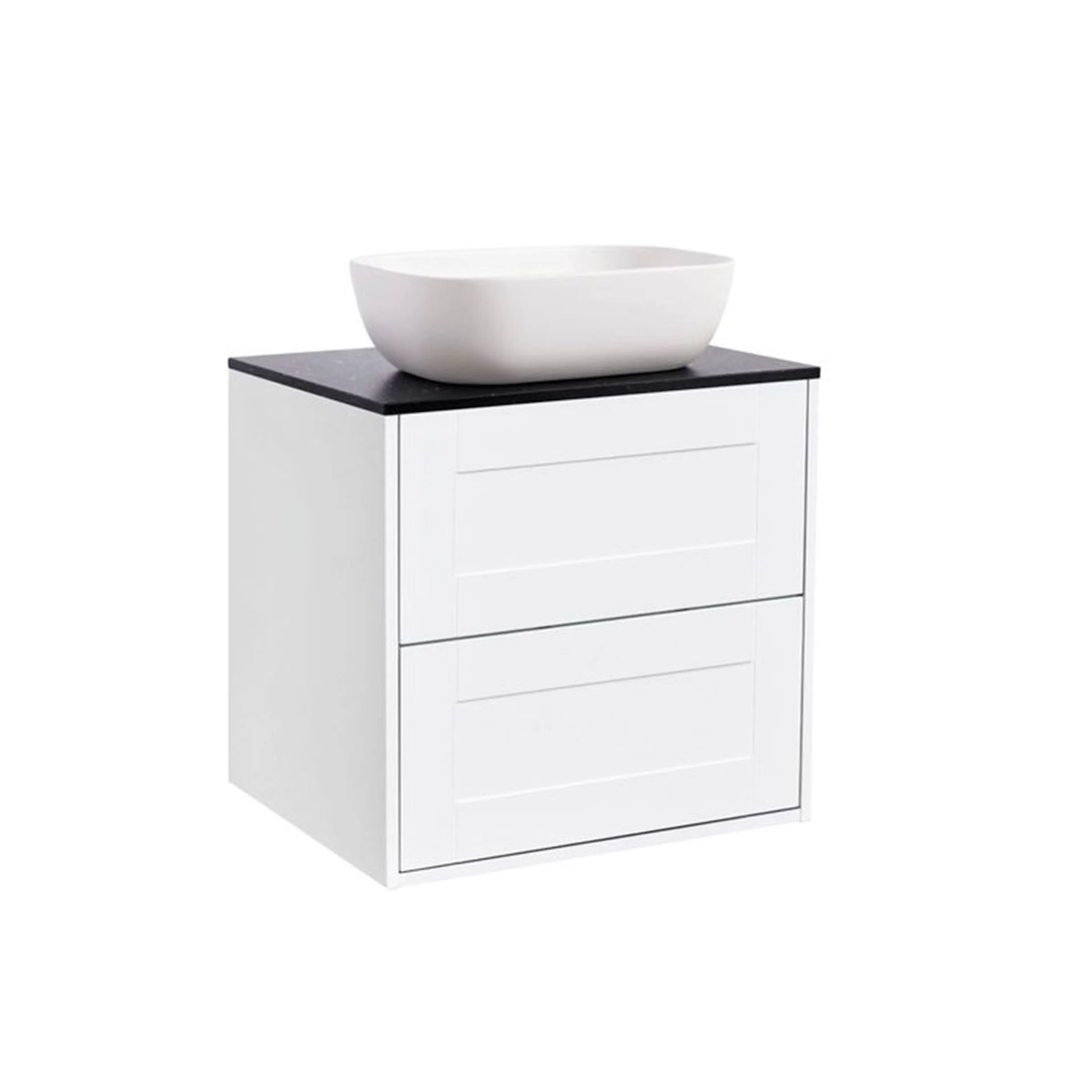 Tvättställsskåp Alterna Gabriella med Bänkskiva Kvartskomposit och Rektangulärt Tvättställ