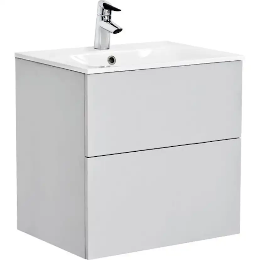 Tvättställsskåp Alterna Isella Kompakt med Ariella Mineralkomposit Tvättställ