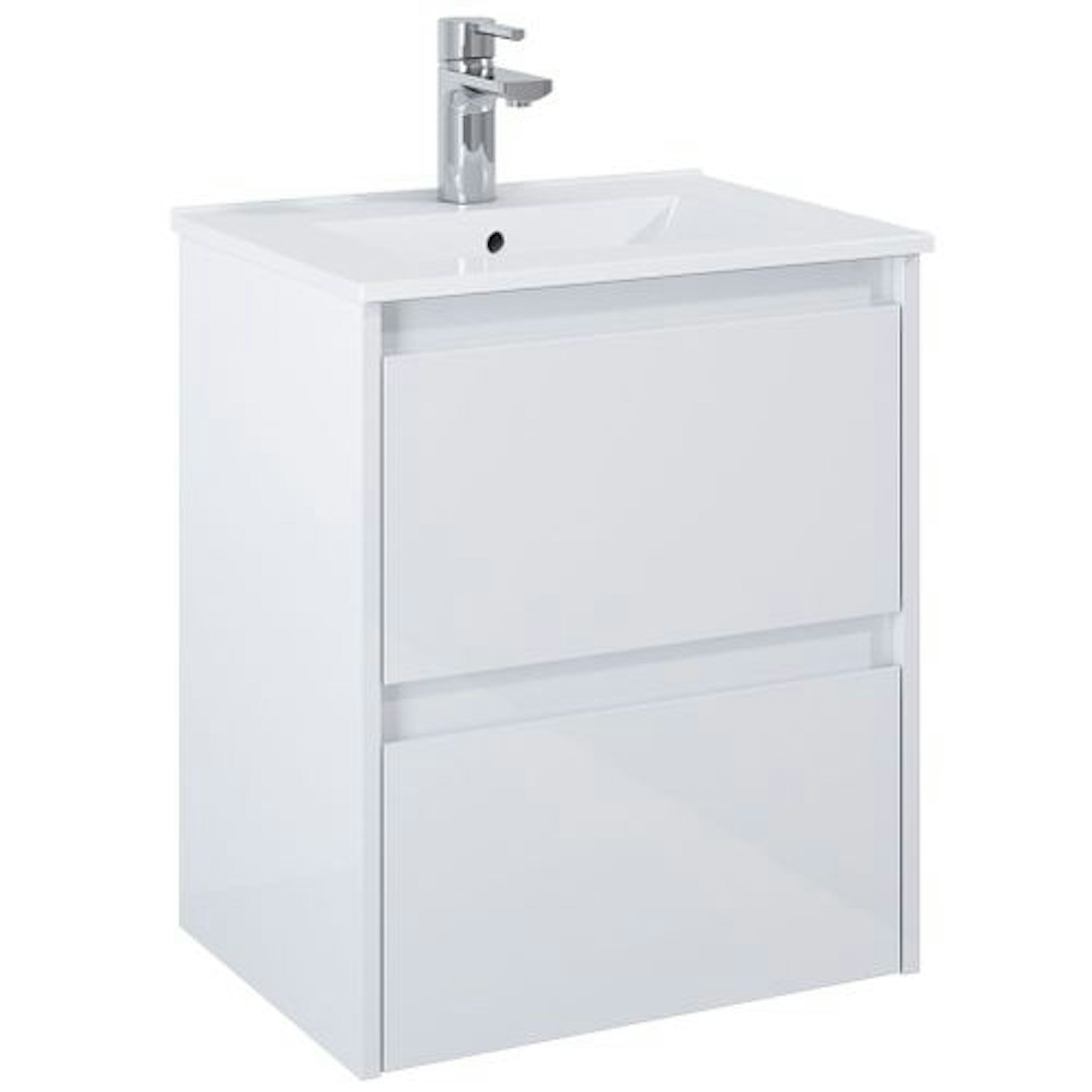 Tvättställsskåp Alterna Luxor Kompakt med Porslin Tvättställ