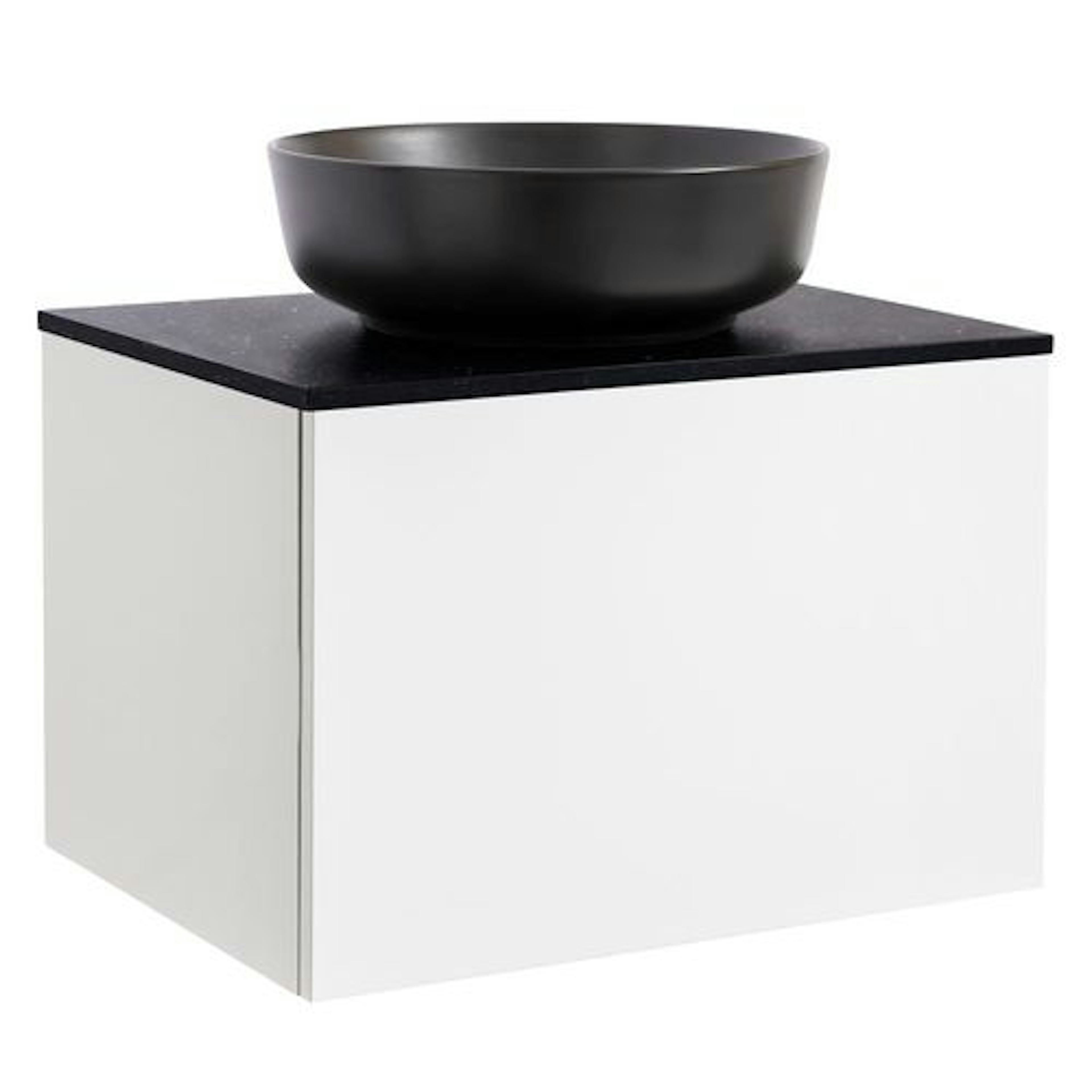 Tvättställsskåp Alterna Ella med Bänkskiva Kvartskomposit och Runt Tvättställ