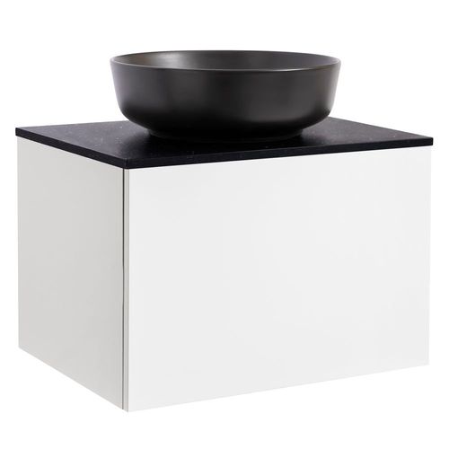 Tvättställsskåp Alterna Ella med Bänkskiva Kvartskomposit och Runt Tvättställ