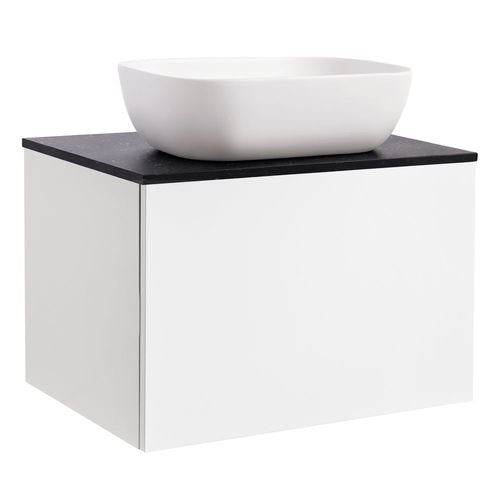 Tvättställsskåp Alterna Ella med Bänkskiva Kvartskomposit och Rektangulärt Tvättställ