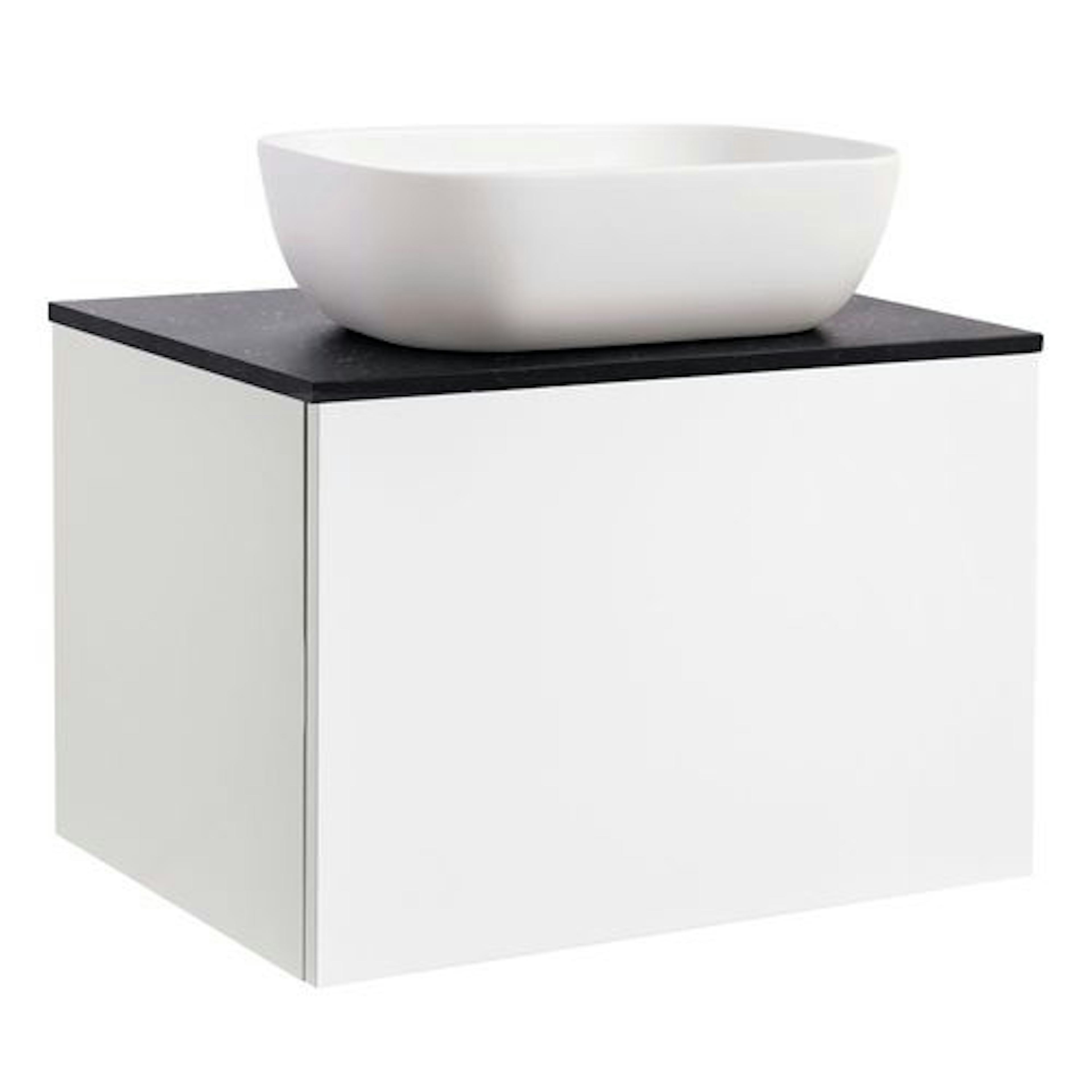 Tvättställsskåp Alterna Ella med Bänkskiva Kvartskomposit och Rektangulärt Tvättställ