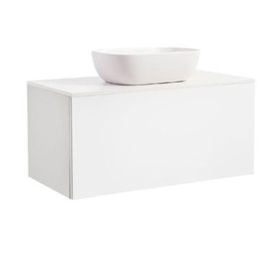 Tvättställsskåp Alterna Ella med Bänkskiva Kvartskomposit och Rektangulärt Tvättställ