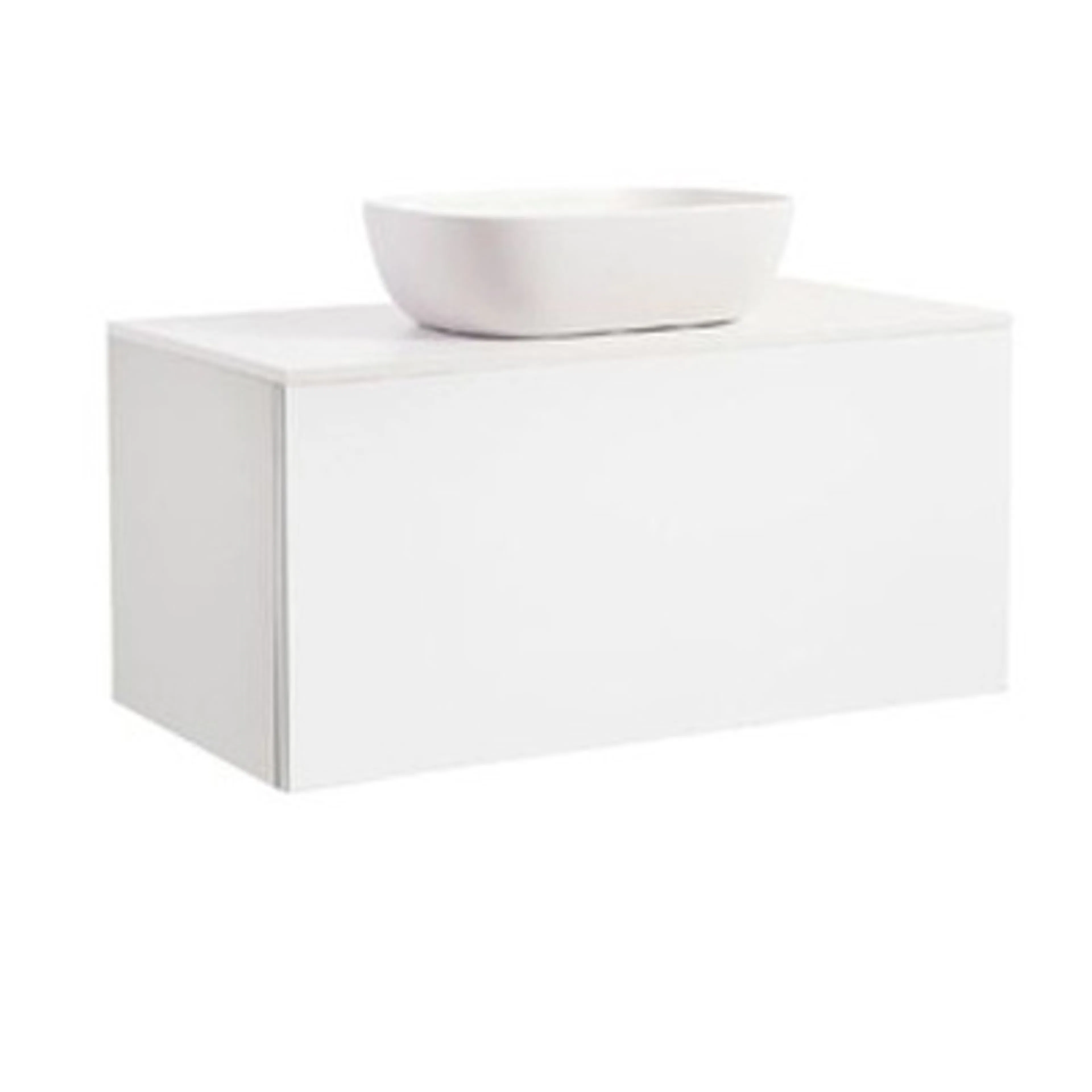 Tvättställsskåp Alterna Ella med Bänkskiva Kvartskomposit och Rektangulärt Tvättställ