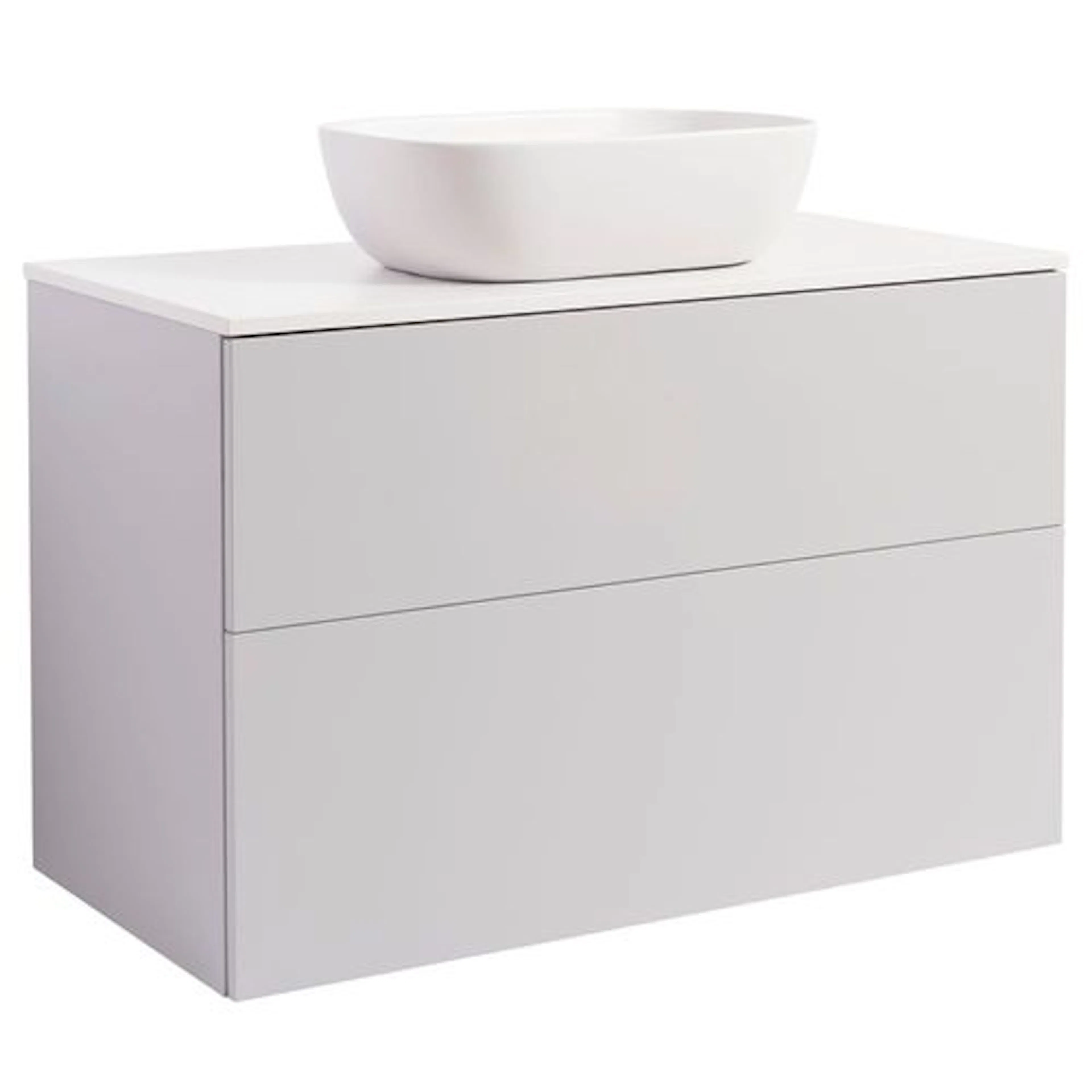 Tvättställsskåp Alterna Isella med Bänkskiva Kvartskomposit och Rektangulärt Tvättställ