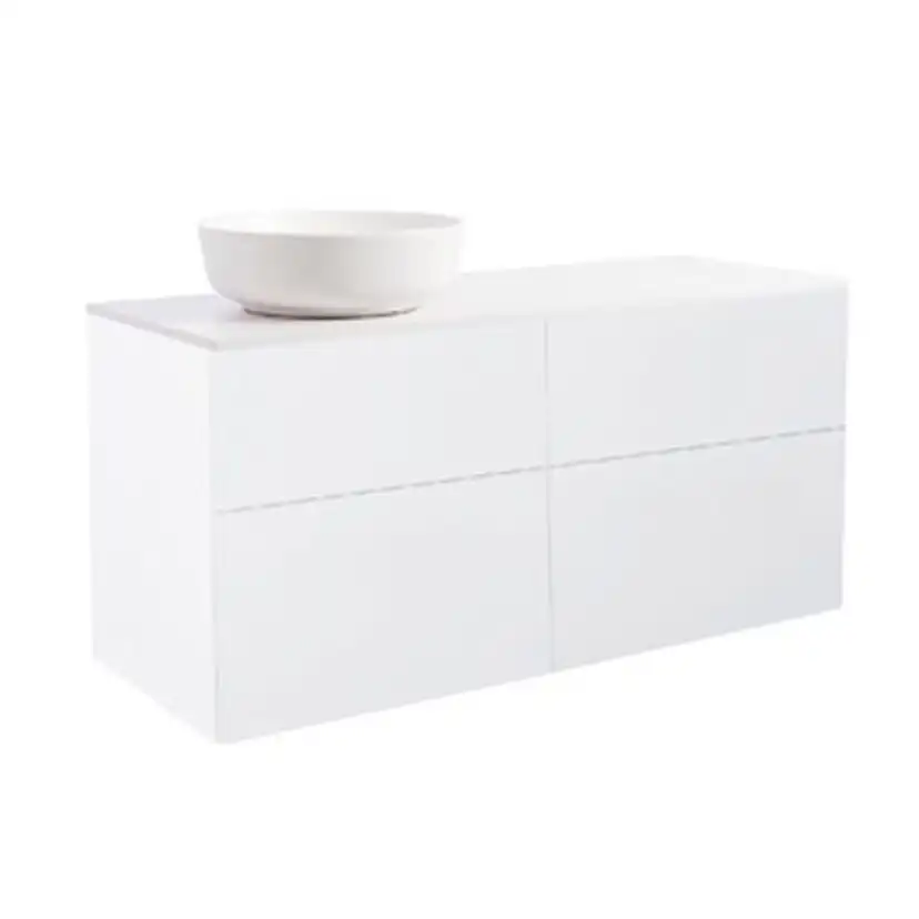 Tvättställsskåp Alterna Isella 120 med Bänkskiva Kvartskomposit och Runt Tvättställ