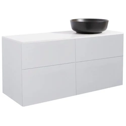 Tvättställsskåp Alterna Isella 120 med Bänkskiva Kvartskomposit och Runt Tvättställ