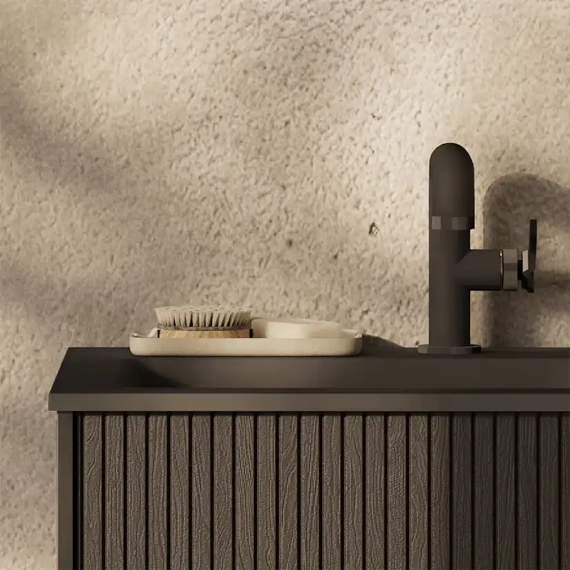 Tvättställsskåp Svedbergs Epos 60x45 med 1 Låda och Öppen Förvaring