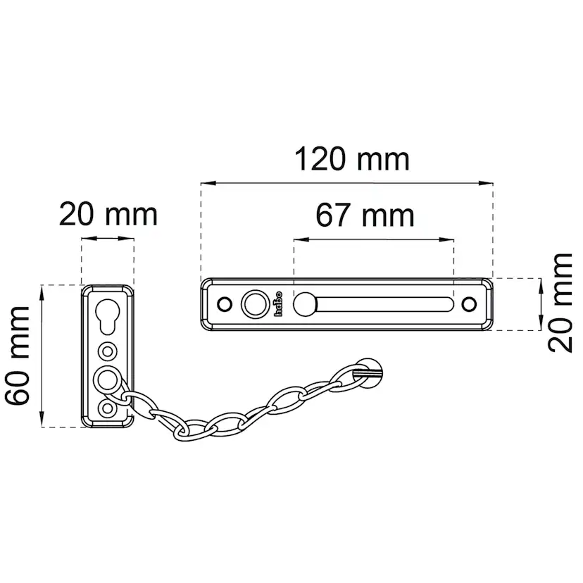 Dörrkedja Habo Med Spärr