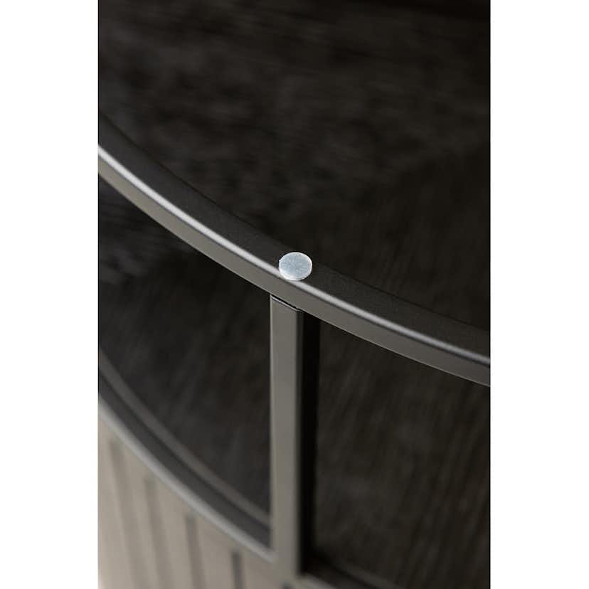 Soffbord Venture Home Bovall Runt Vardagsrumsbord i Svart Ask & Glas