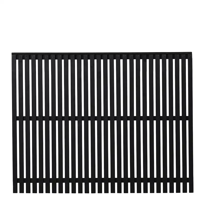 Staket PLUS Sendai Grundmålad Svart 180×140 cm