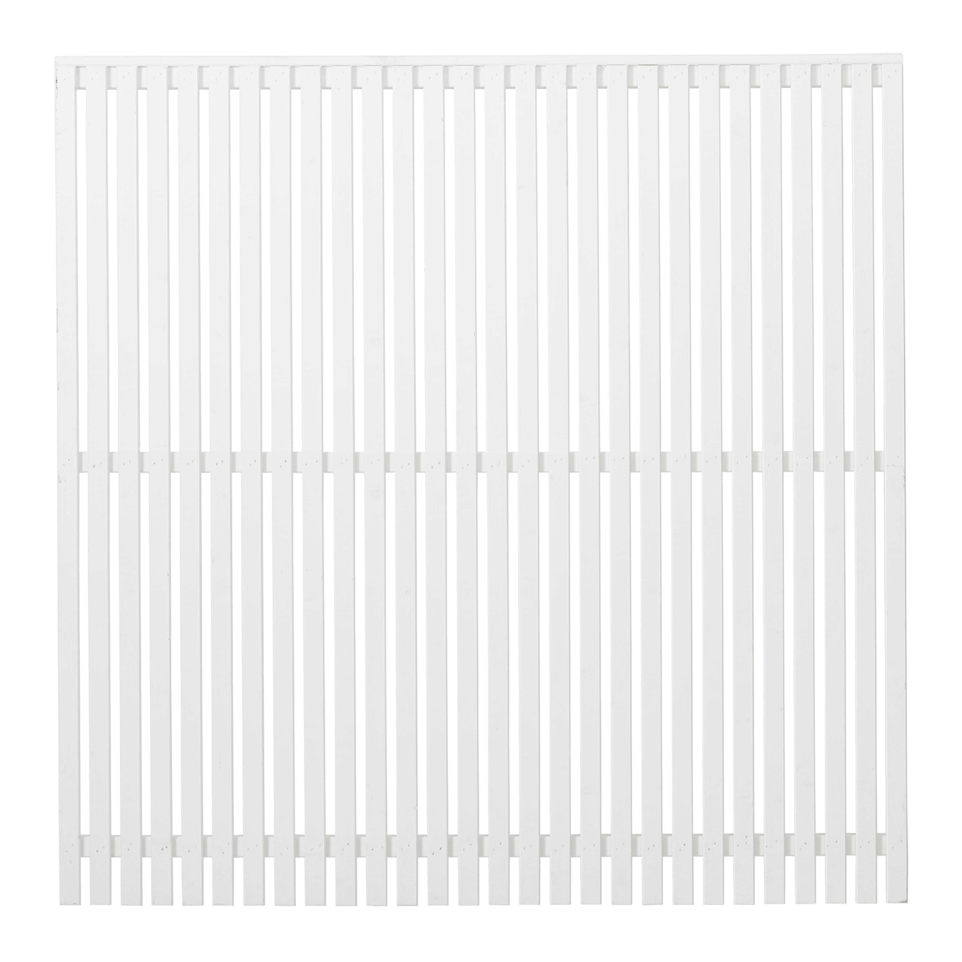 Staket PLUS Sendai Grundmålad Vit 180×180 cm