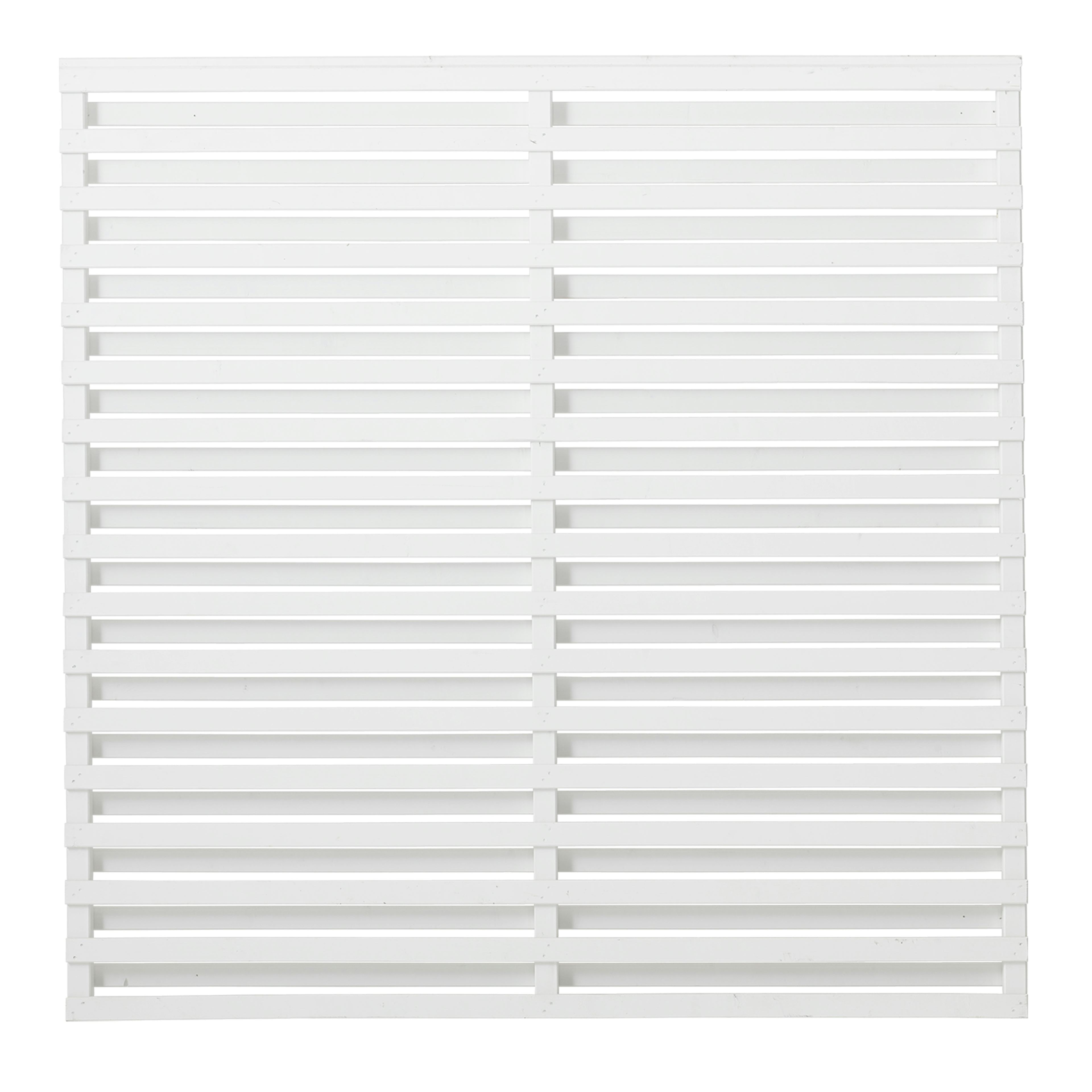 Staket PLUS Osaka Grundmålad Vit 180×180 cm