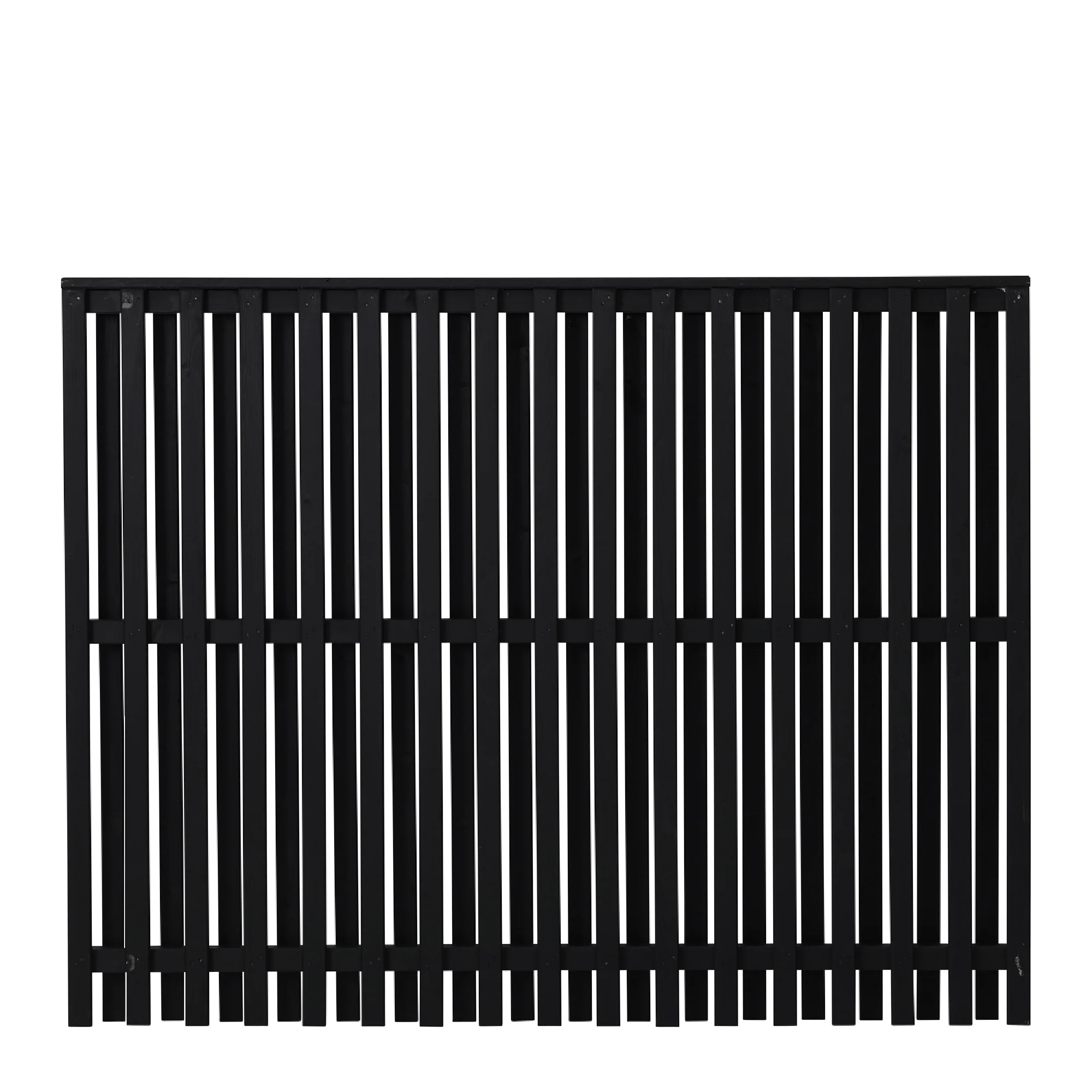 Staket PLUS Nagano Grundmålad Svart 80×140 cm