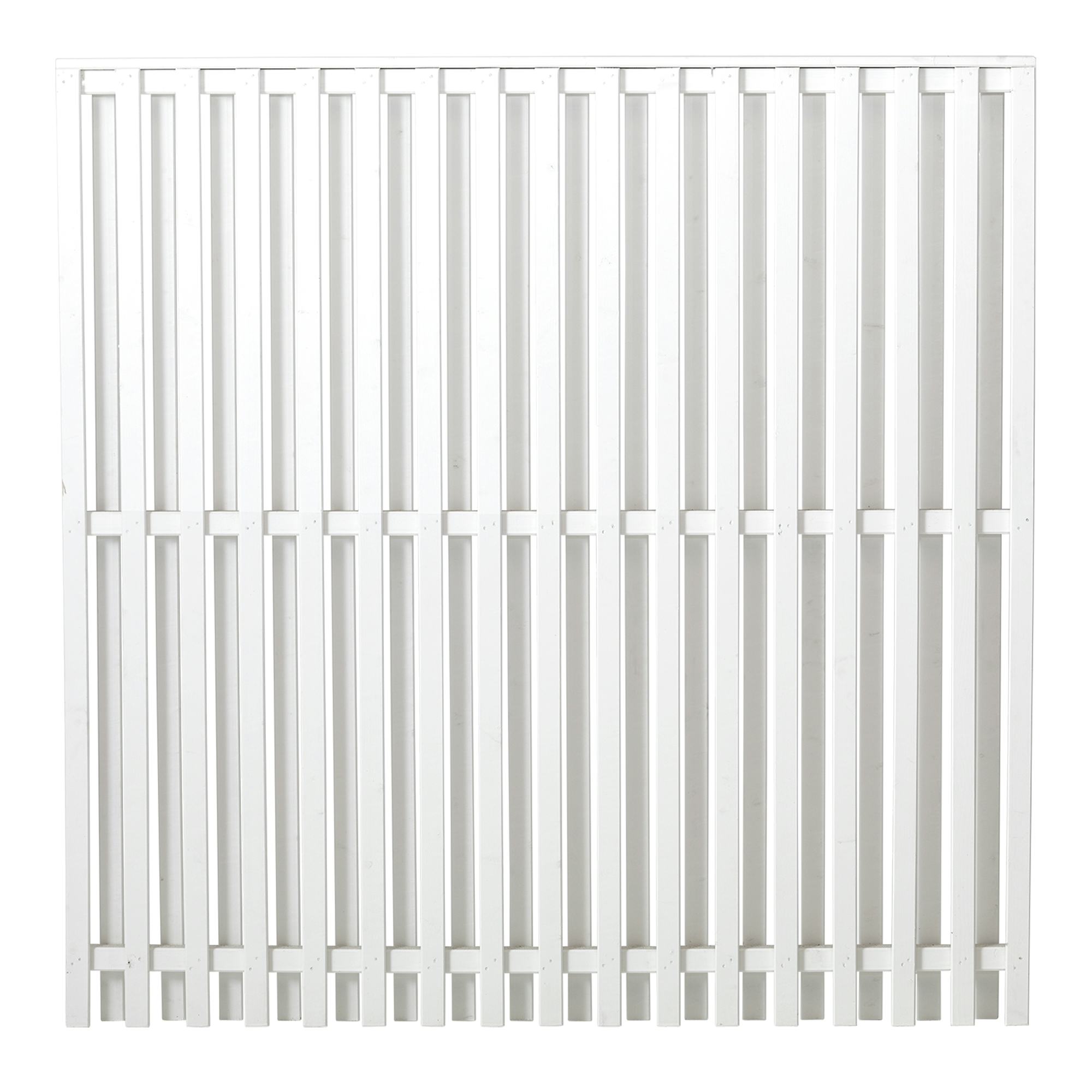 Staket PLUS Nagano Grundmålad Vit 180×180 cm