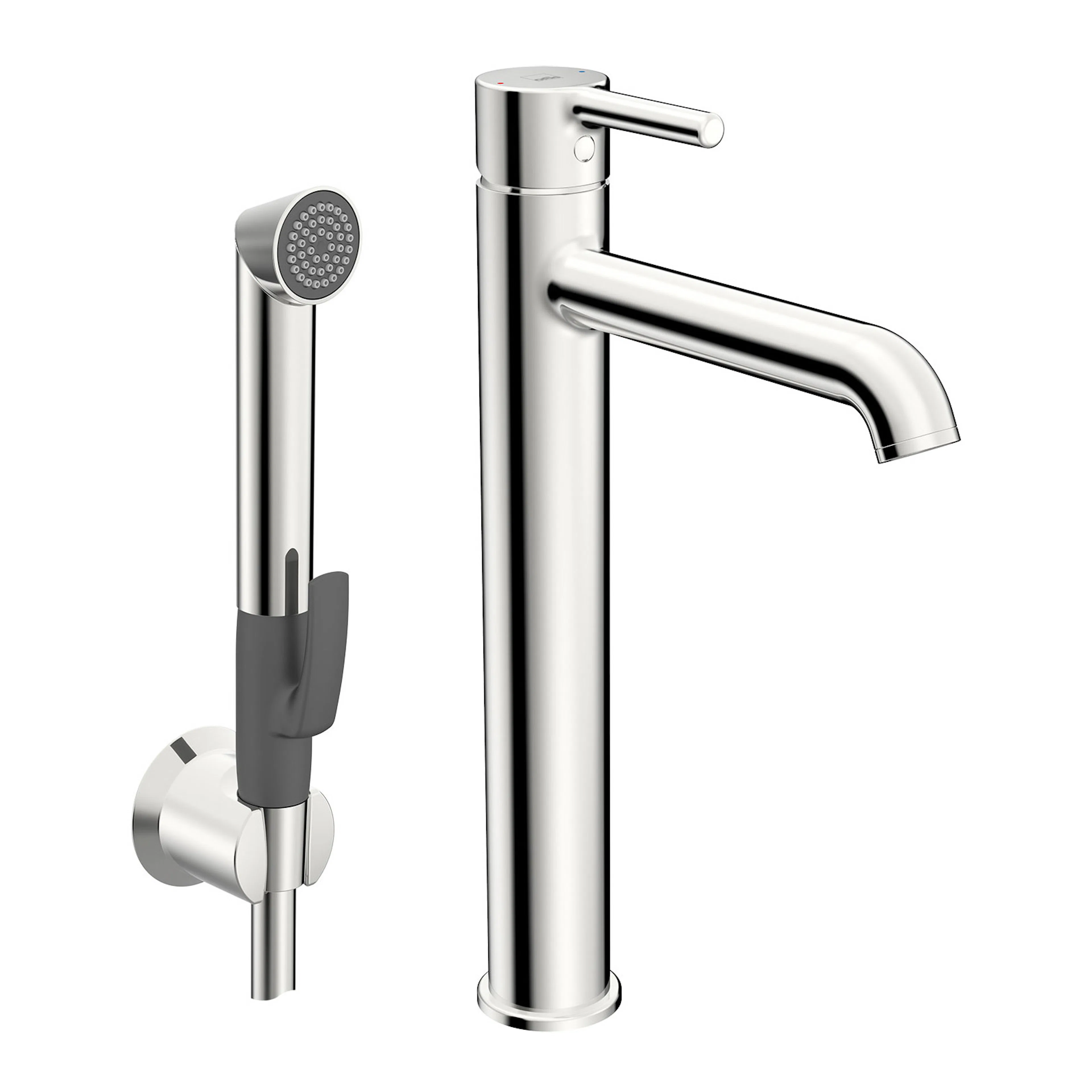 Tvättställsblandare Oras Optima Style 2602FH Hög med Självstängande Handdusch