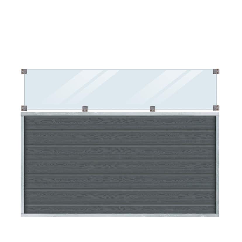 Staket PLUS Artura Med Klarglas