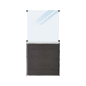 Staket PLUS Futura Komposit Frostat Glas 90×180 cm