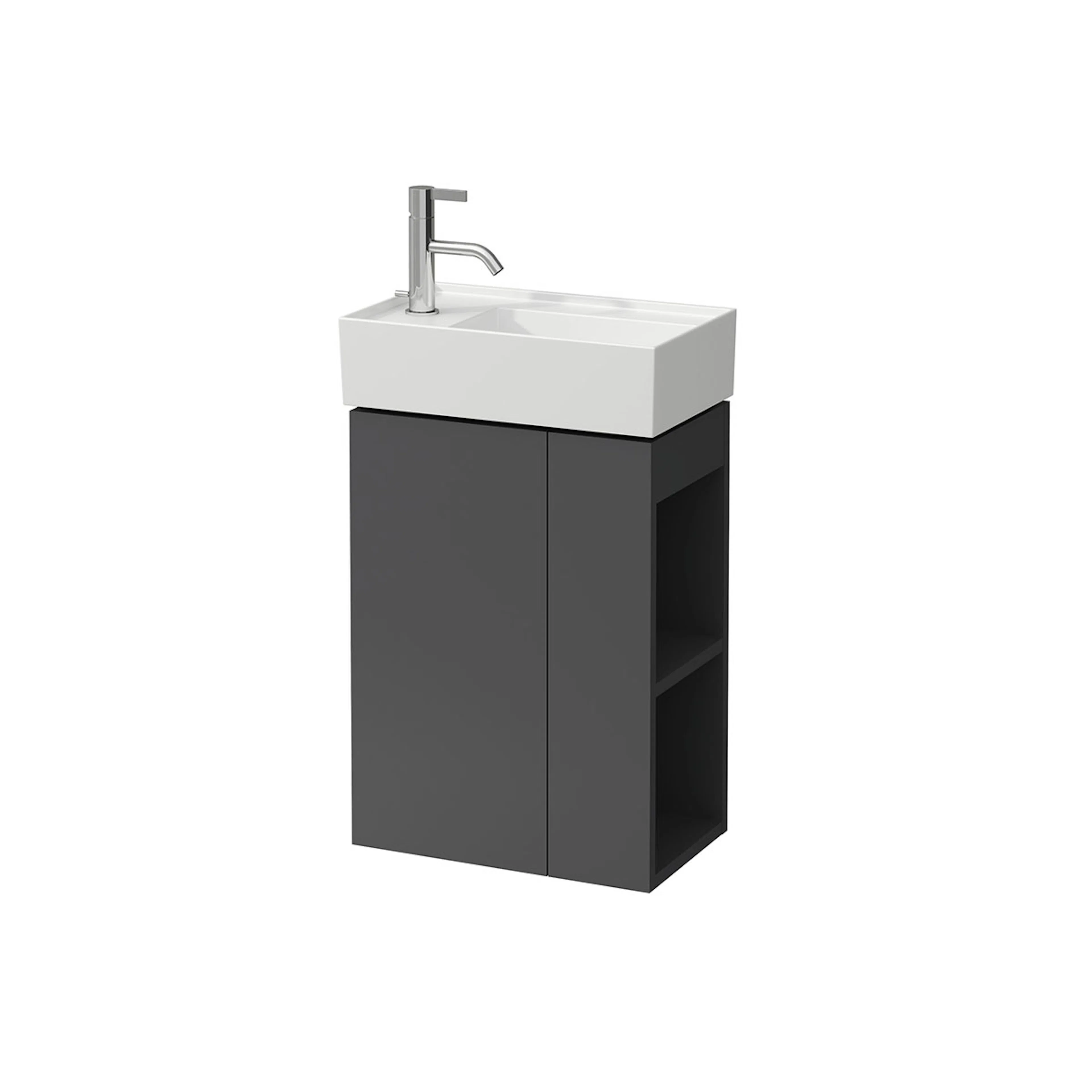 Tvättställsskåp Laufen Kartell med En Lucka och Öppen Avställningsyta