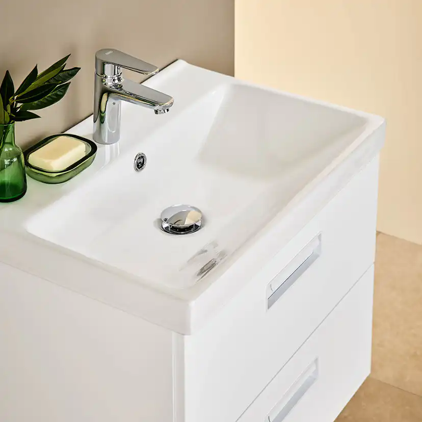 Tvättställsskåp Noro Relounge Vit Med Tvättställ