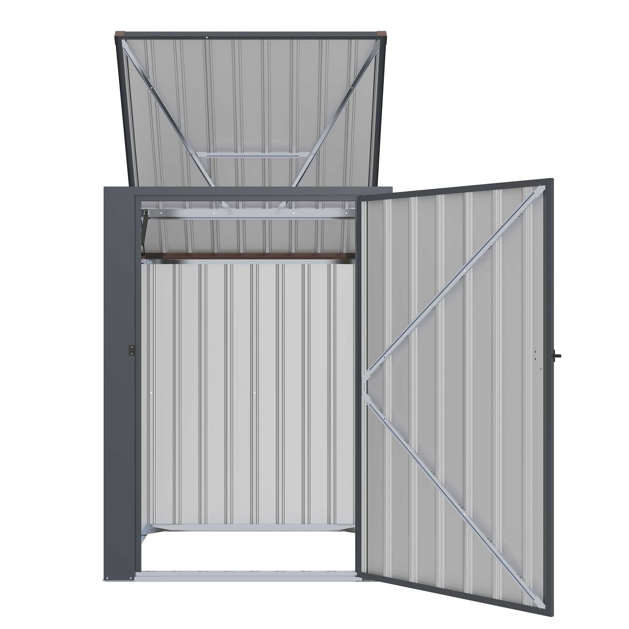 Soptunneskjul Fornorth Skjul med Tak för Sopkärl 98x101x131 cm