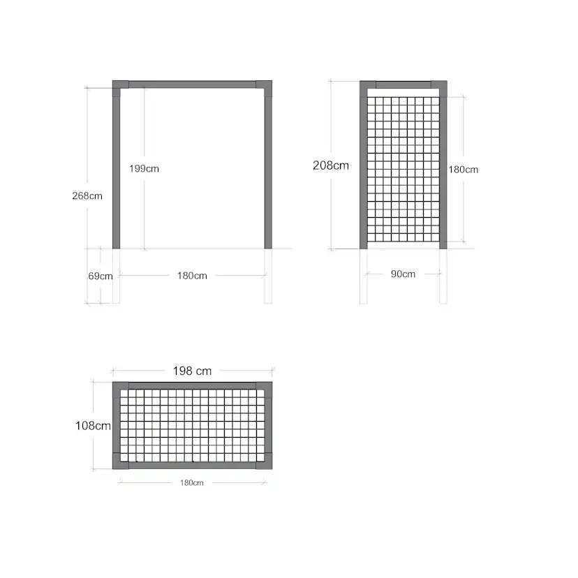 Rosenportal PLUS inkl. Svart Stålspaljé
