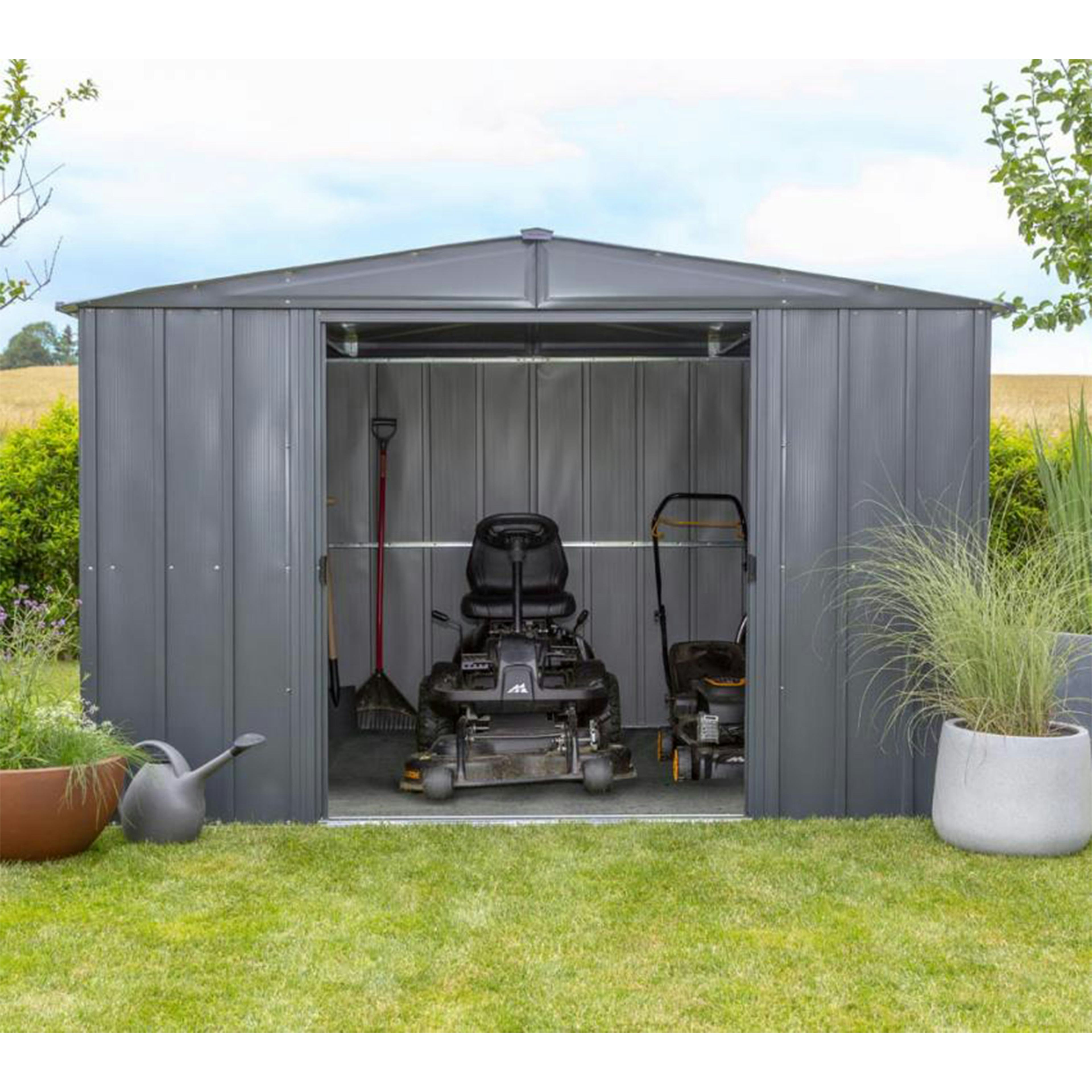 Förråd gop Trenix Antracit 6,9 m² Redskapsbod Byggsats i Stål