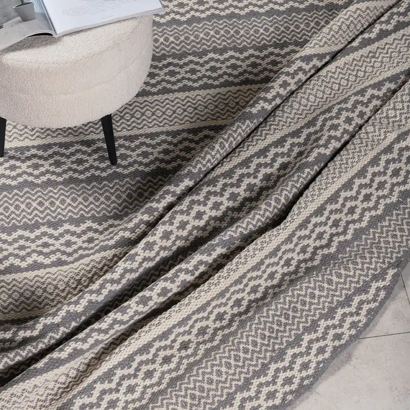 Handvävd Matta Venture Home Sishu Rund Ull