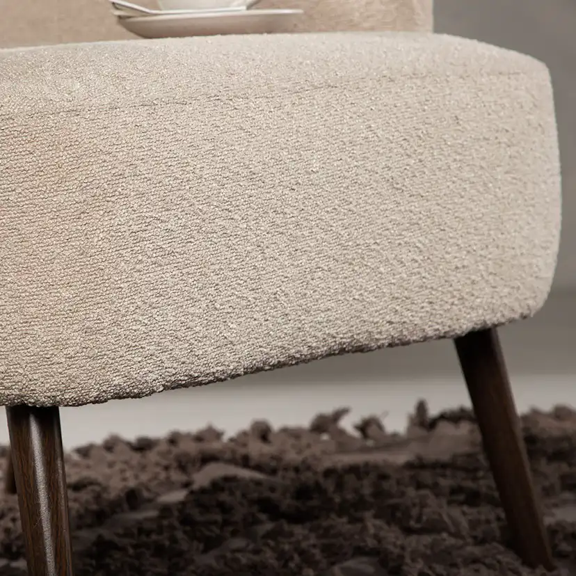 Fåtölj Venture Home Lincoln Boucletyg Beige