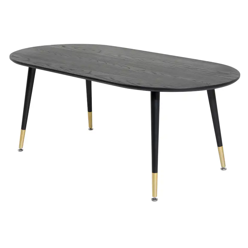 Soffbord Venture Home Dipp Svart/Mässing Ovalt Vardagsrumsbord