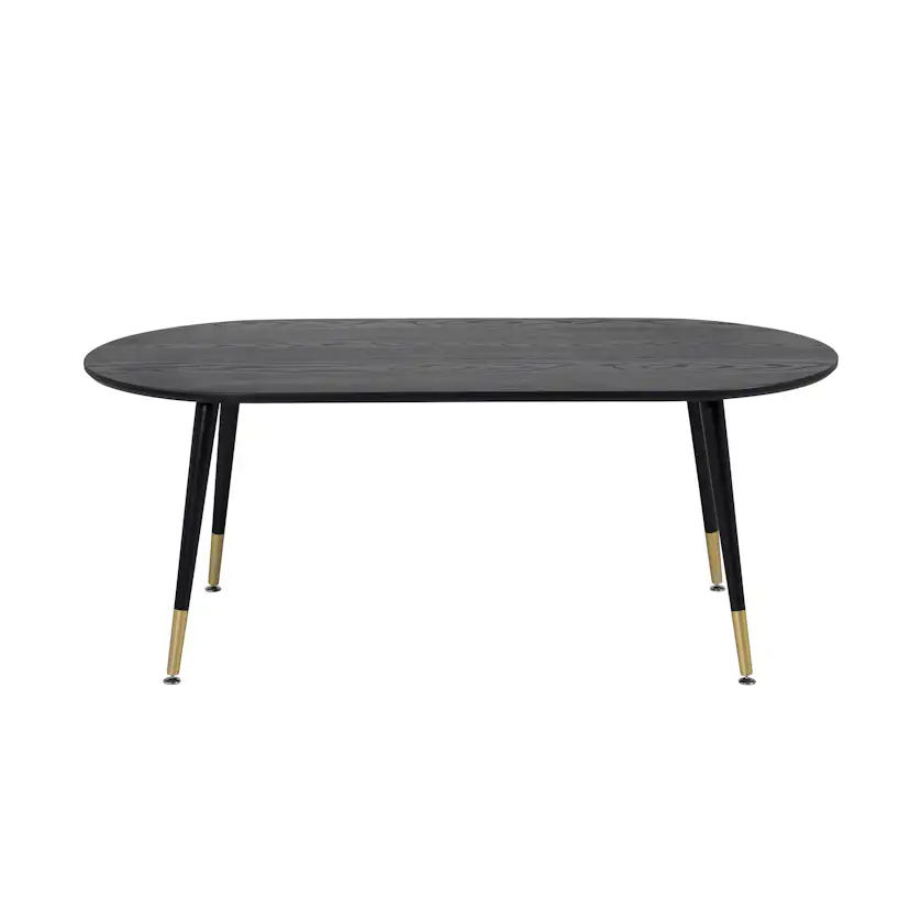 Soffbord Venture Home Dipp Svart/Mässing Ovalt Vardagsrumsbord