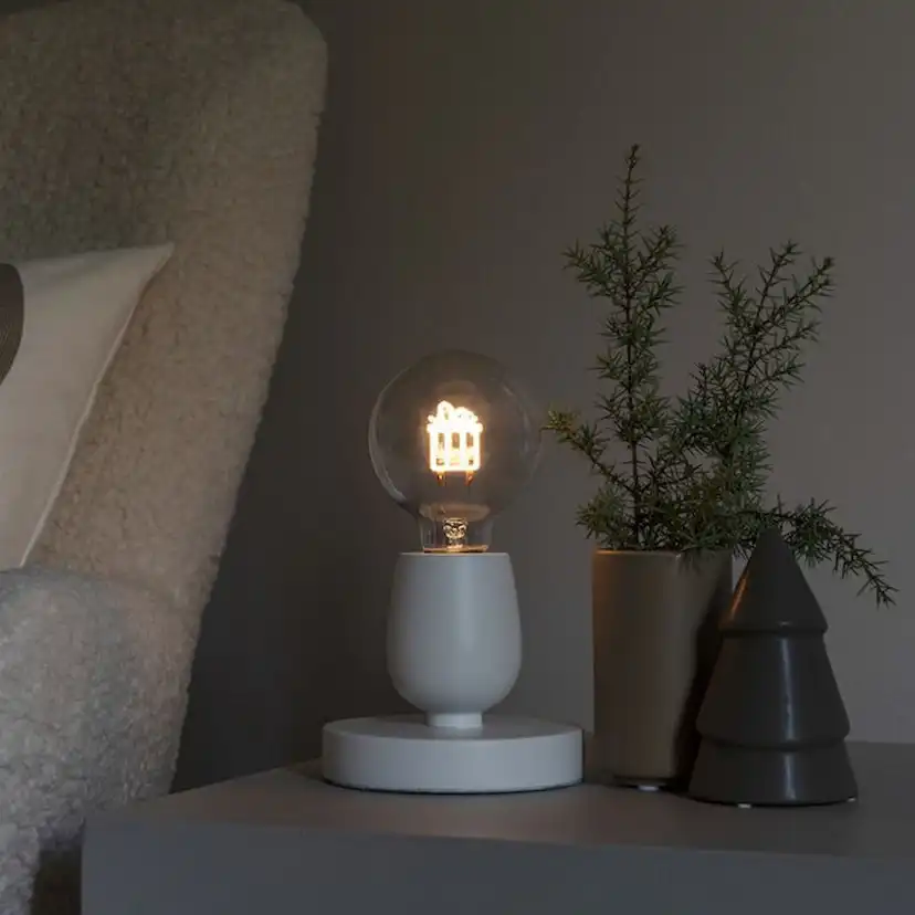 Bordsdekoration Gnosjö Konstsmide LED Trä Rund