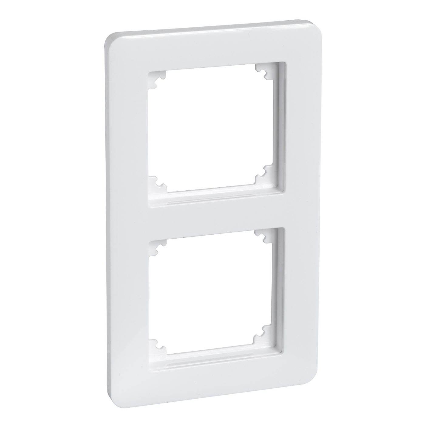 Ram 2-fack Schneider Electric Exxact Primo för Lodrät/Vågrät Montering med Bortbrytbar Mellandel Vit