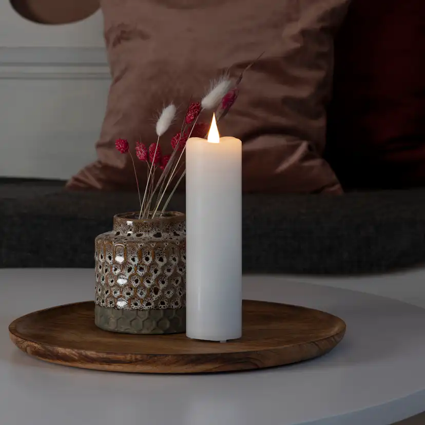 Vaxljus Gnosjö Konstsmide 5x17,8 cm LED Vit