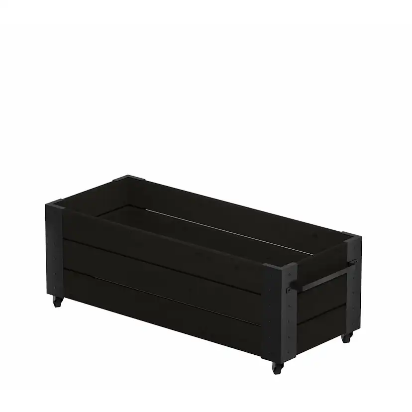 Blomlåda PLUS Blomlåda Cubic Svart 120x50x45 cm Utomhus, FSC-certifierad