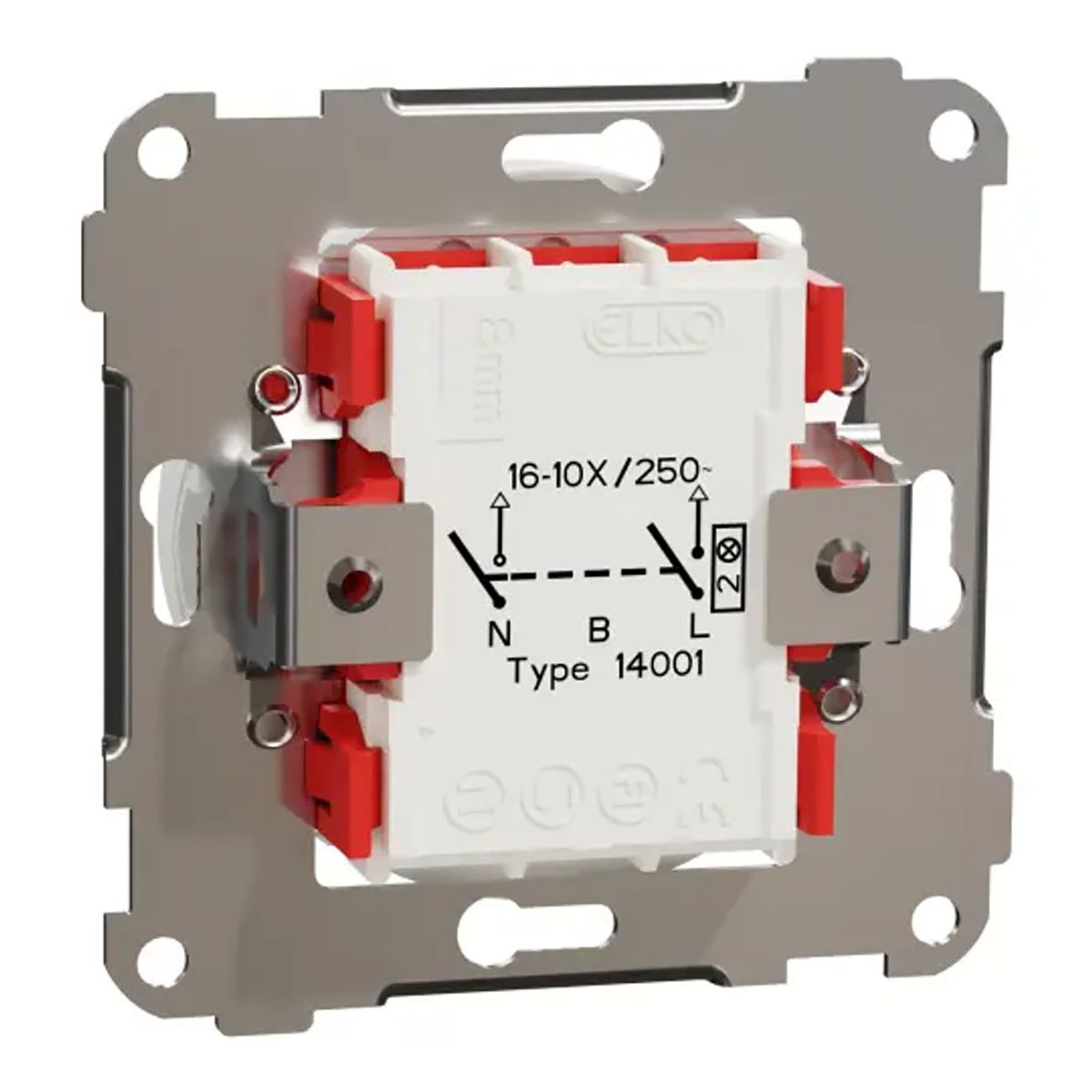 Strömbrytare Elko One Infälld Design 2-pol Skruvanslutning