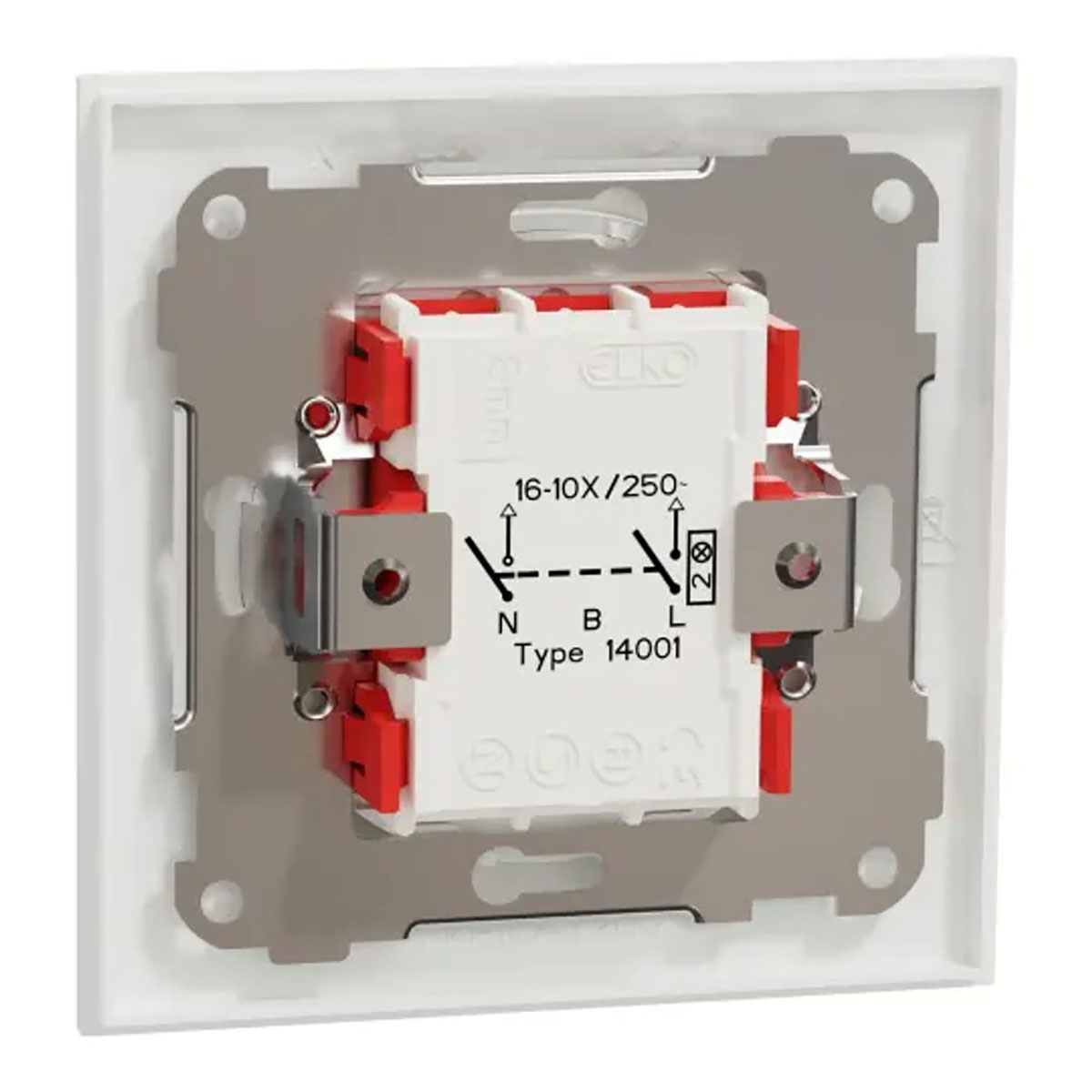 Strömbrytare Elko One Infälld Design 2-pol Skruvanslutning